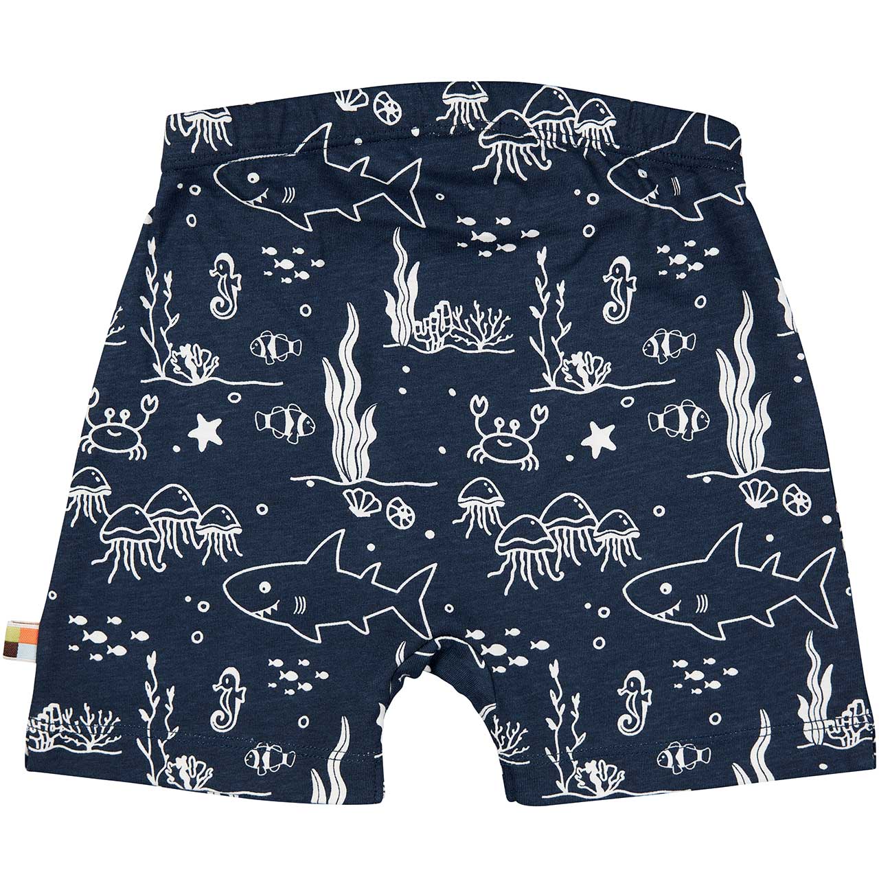 leichte Meereswelt Shorts dunkelblau