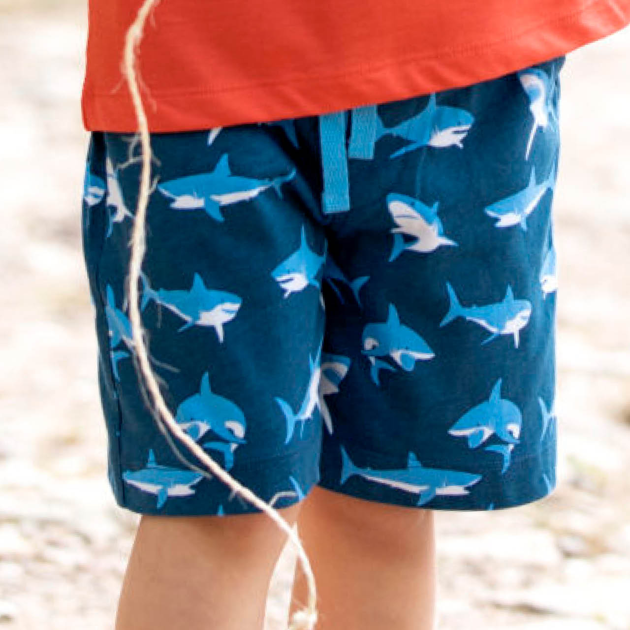 Leichte Jungen Hai Shorts navy