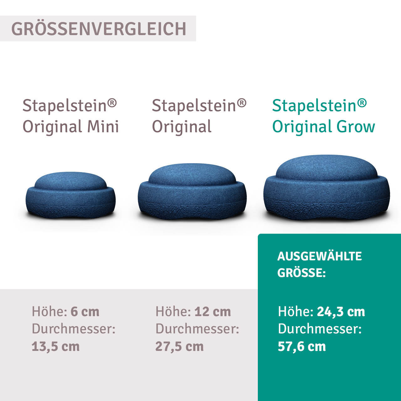 Stapelstein® Original Grow dunkelgrün 57,6 cm