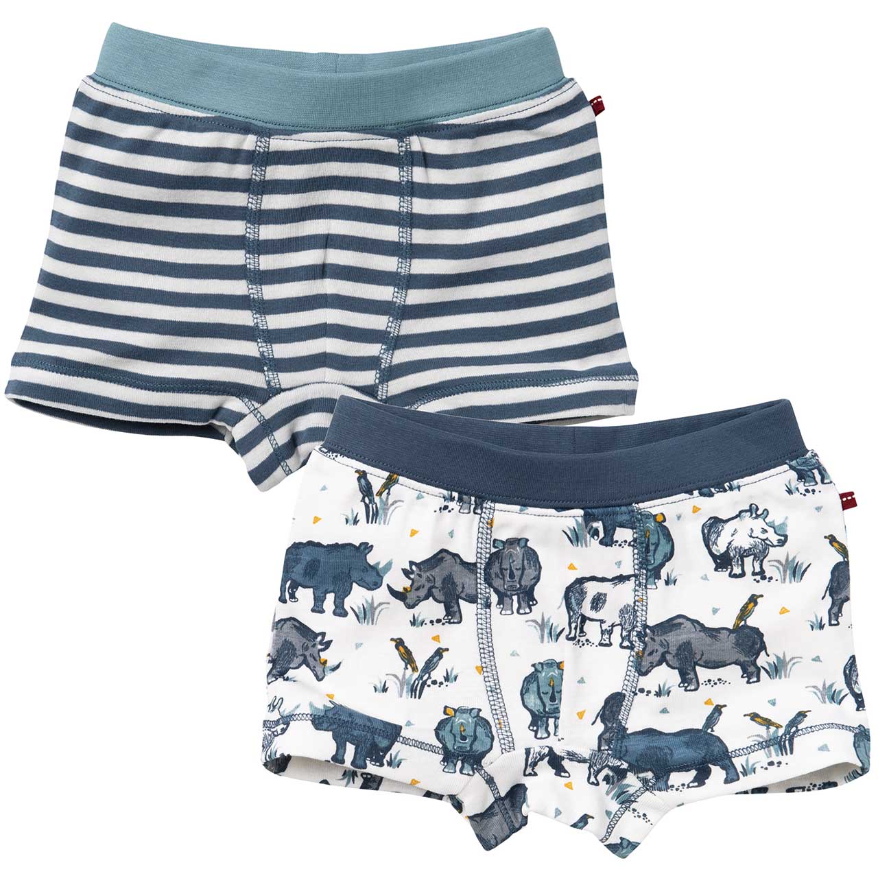 Boxershorts Doppelpack Nashorn + Ringel