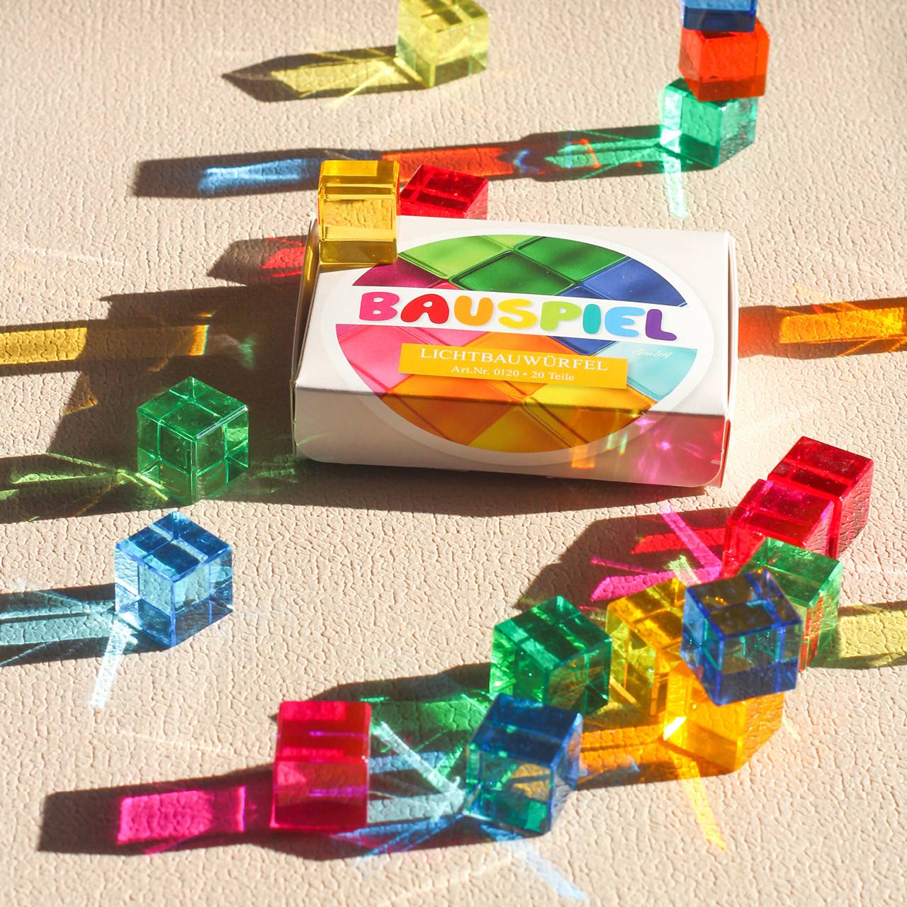 20 Lichtbauwürfel 2,5 cm zum Bauen und Spielen