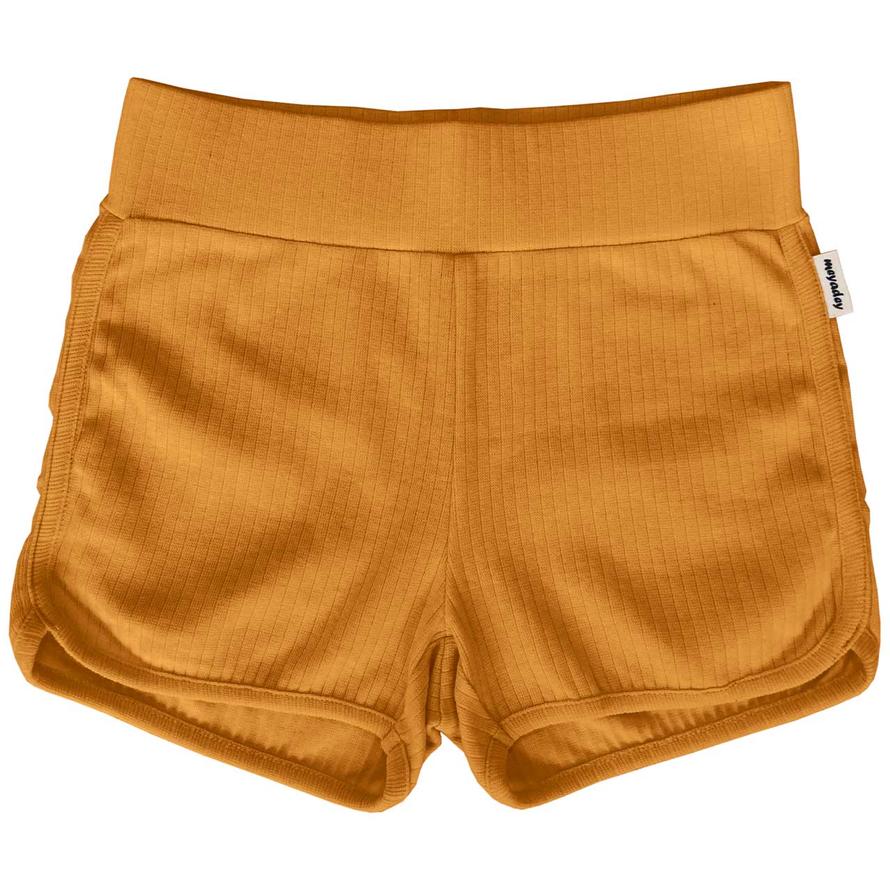 Weiche Rippe Shorts honiggelb