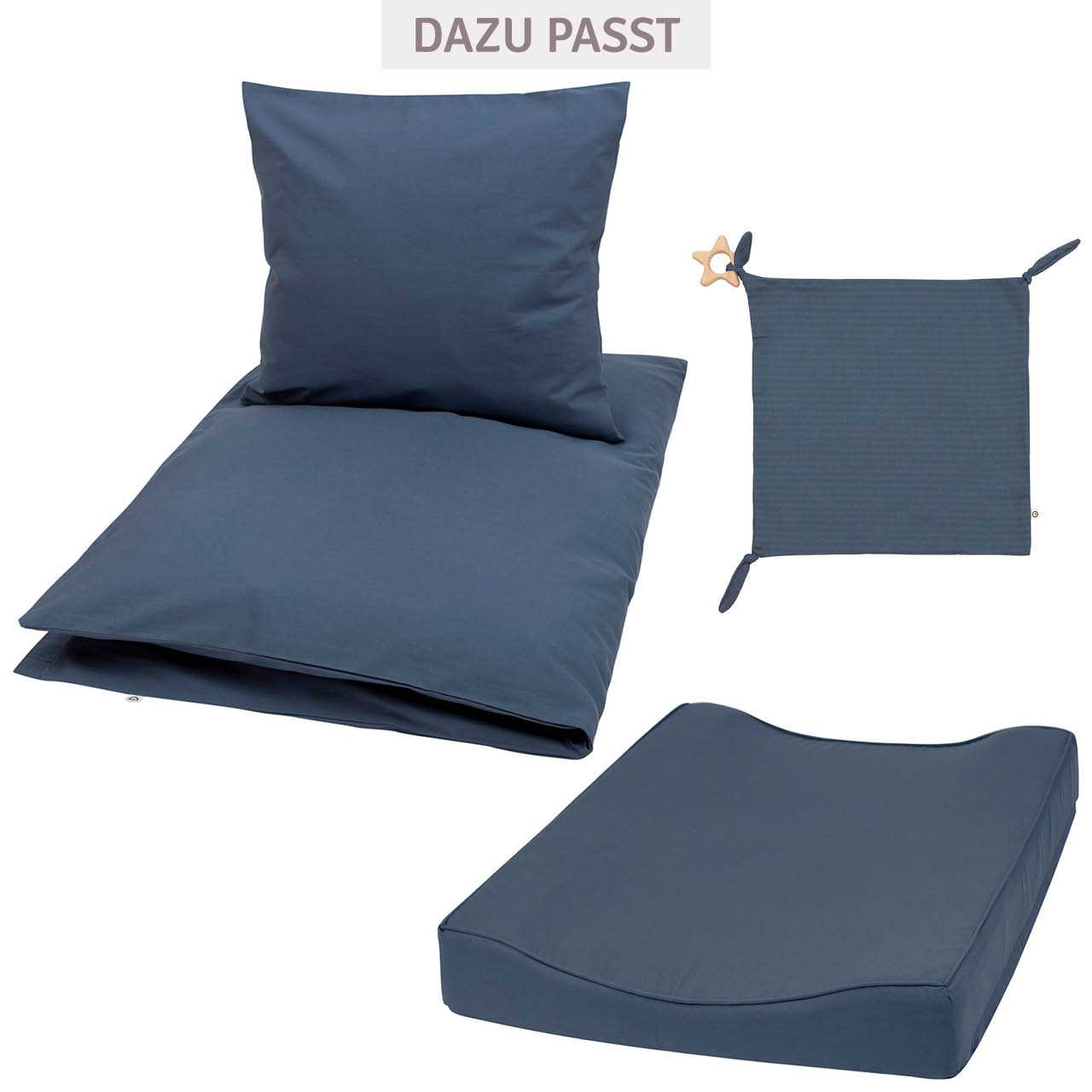 Kleine hochwertige Wickelauflage 50 x 65 cm indigo