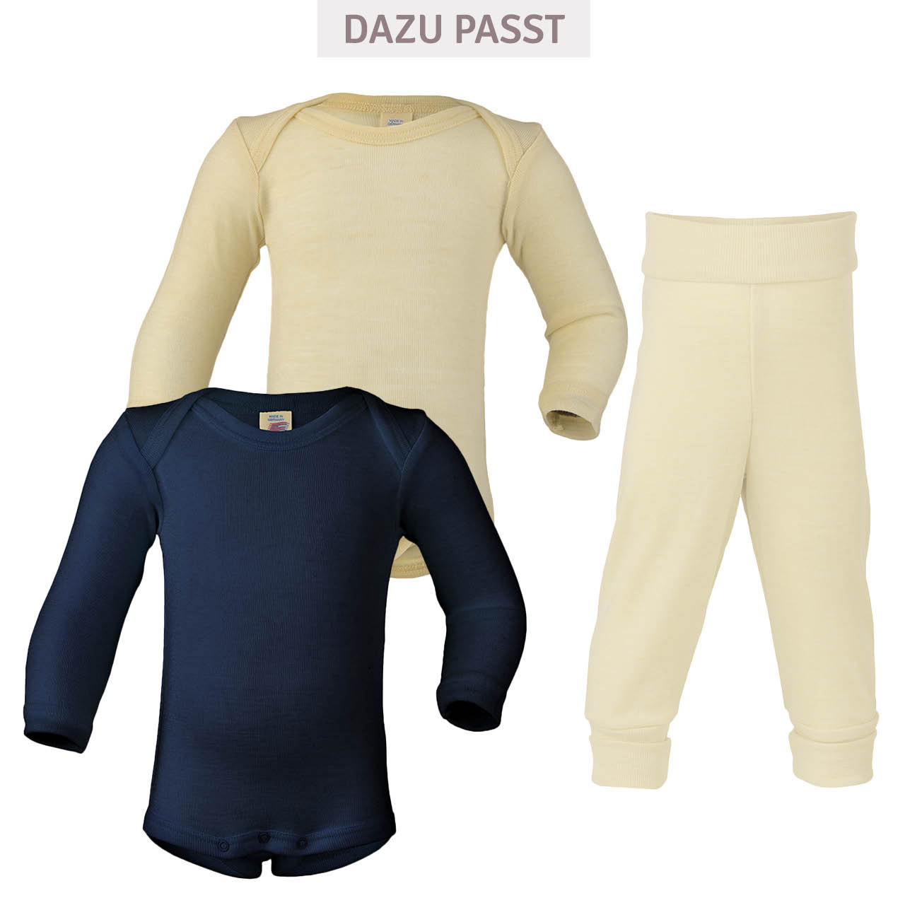 Babyhose Wolle Seide Natur