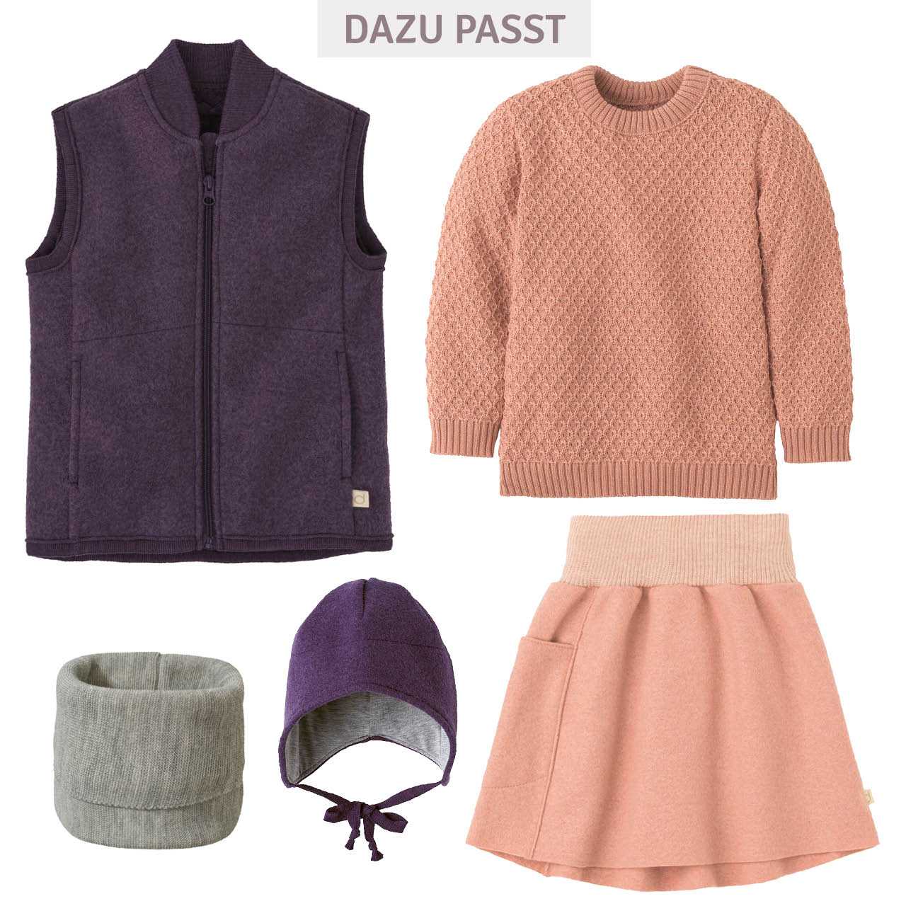 Walk-Weste Zipper aubergine