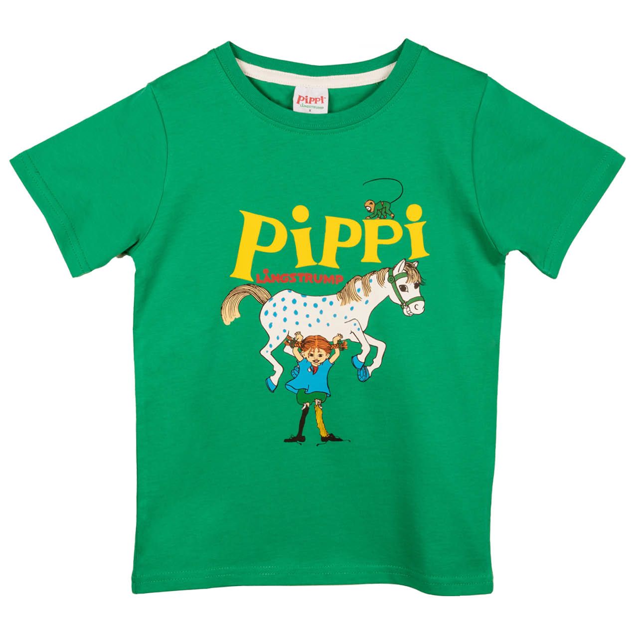 Shirt kurzarm Pippi Langstrumpf grün