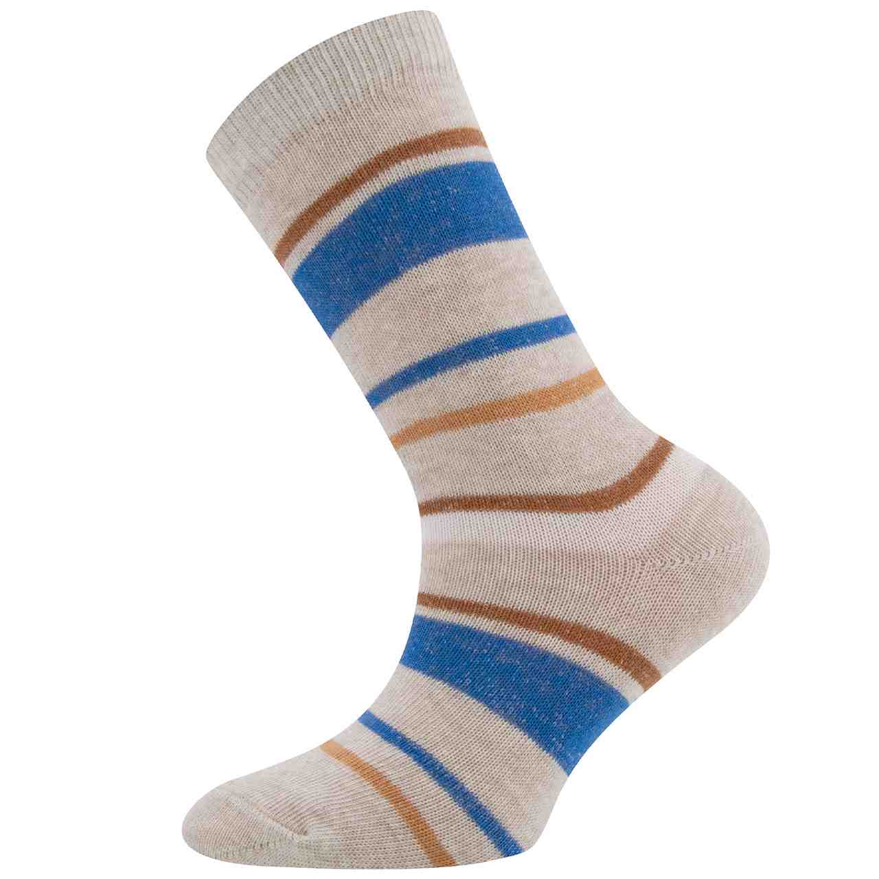 Doppelpack Socken Dino Ringel beige-braun