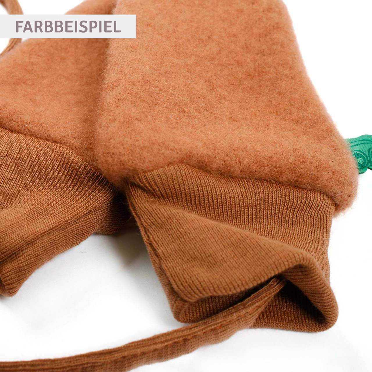 Baby Woll Fleece Fäustlinge braun