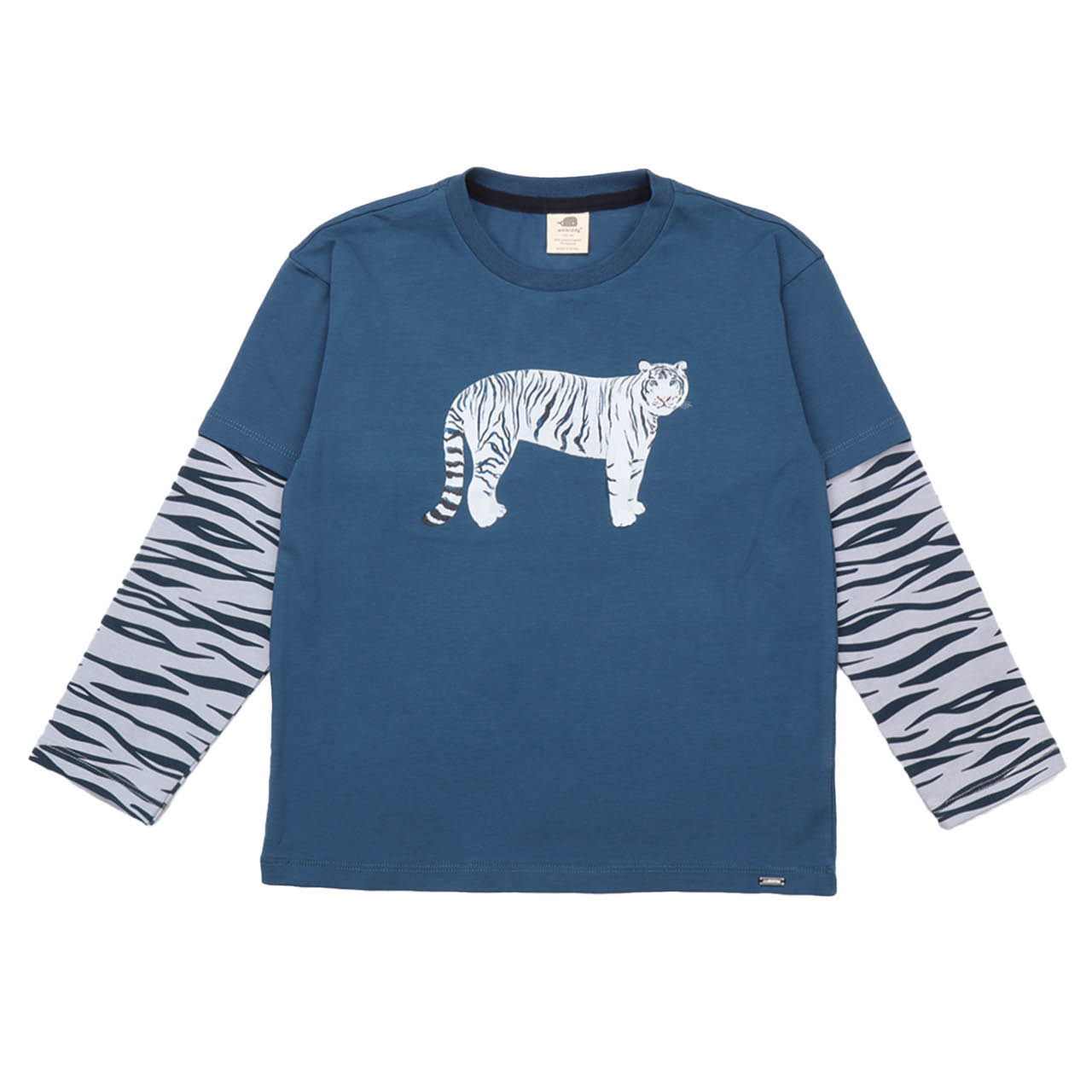 Tiger Langarmshirt blau