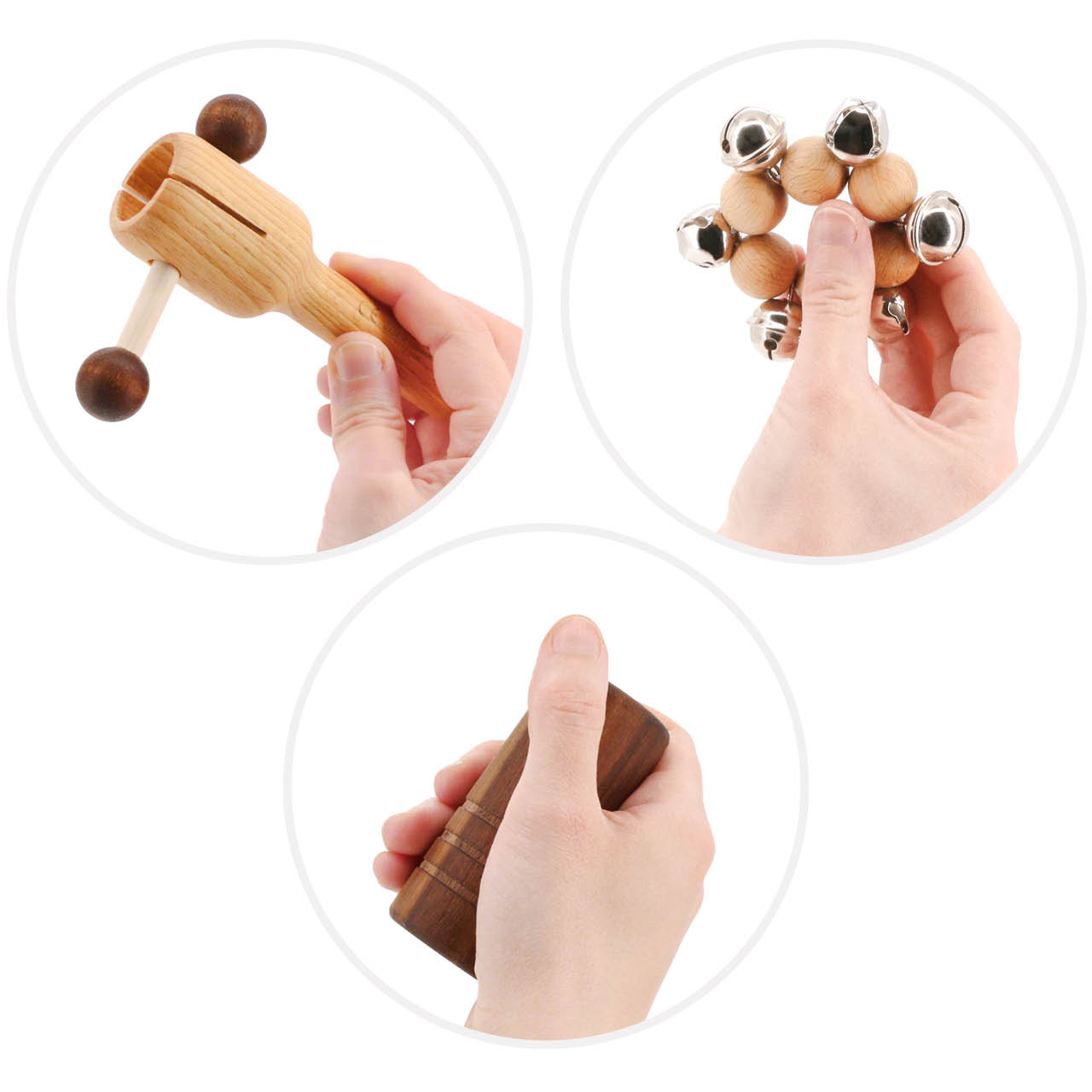 Grosses Percussion-Set ab 18 Monate – 18 Holz-Instrumente