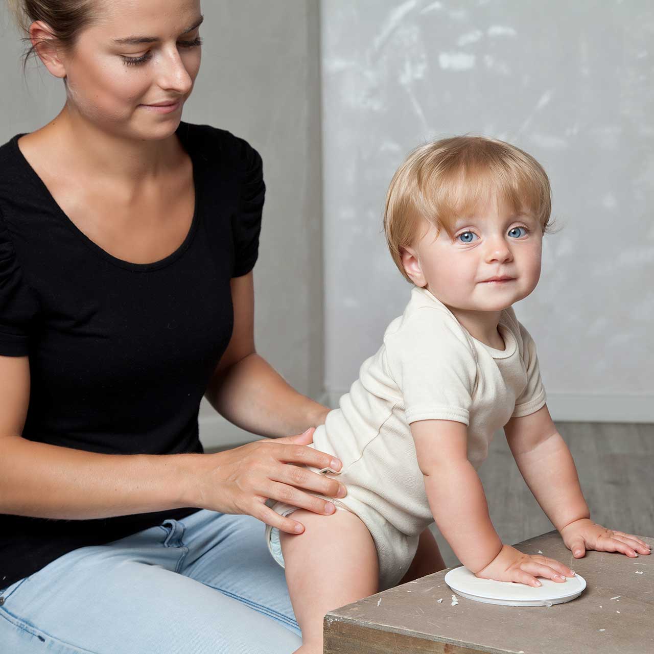 Großes Baby Fußabdruck & Handabdruck Set für 2 Abdrücke