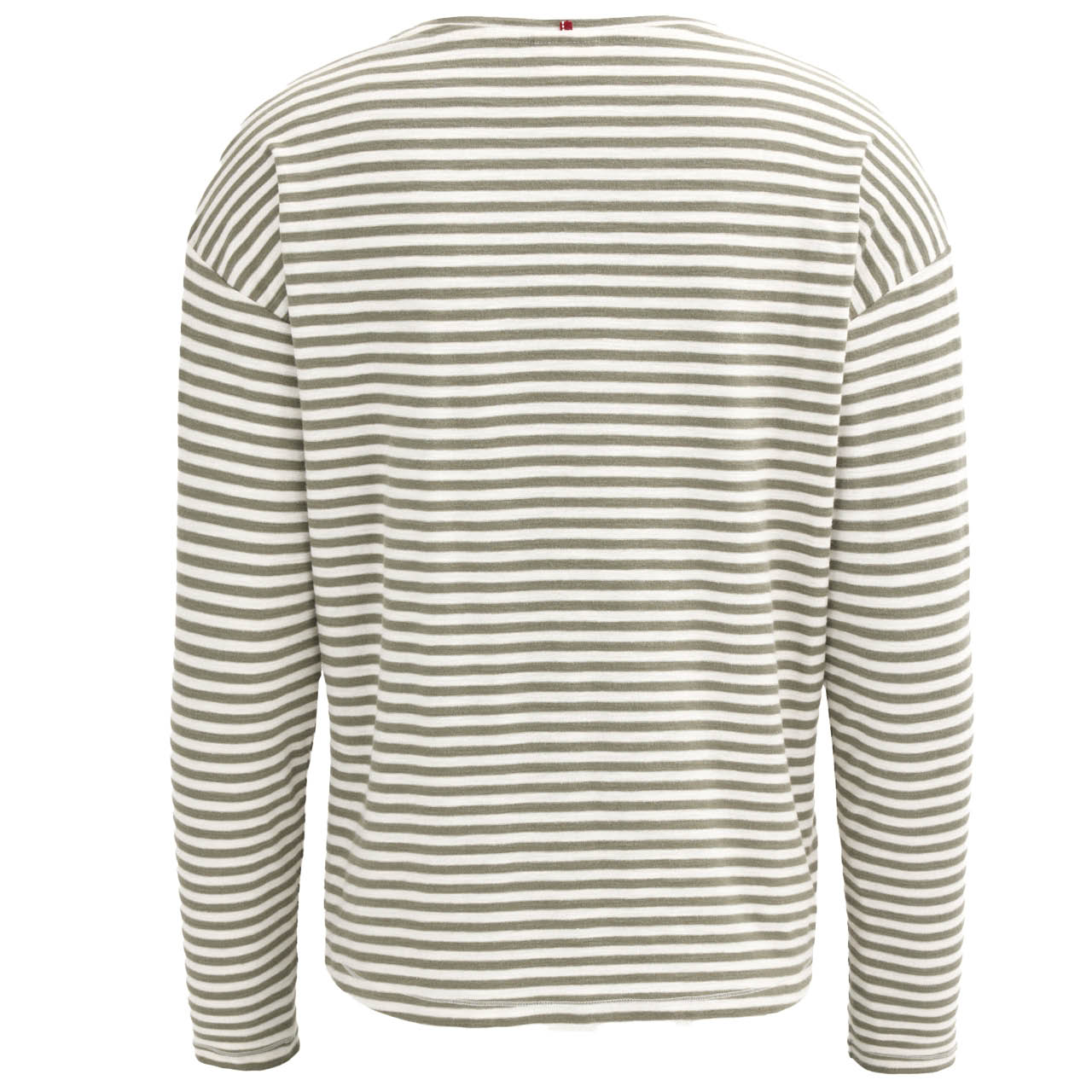 Damen Langarmshirt Ringel khaki