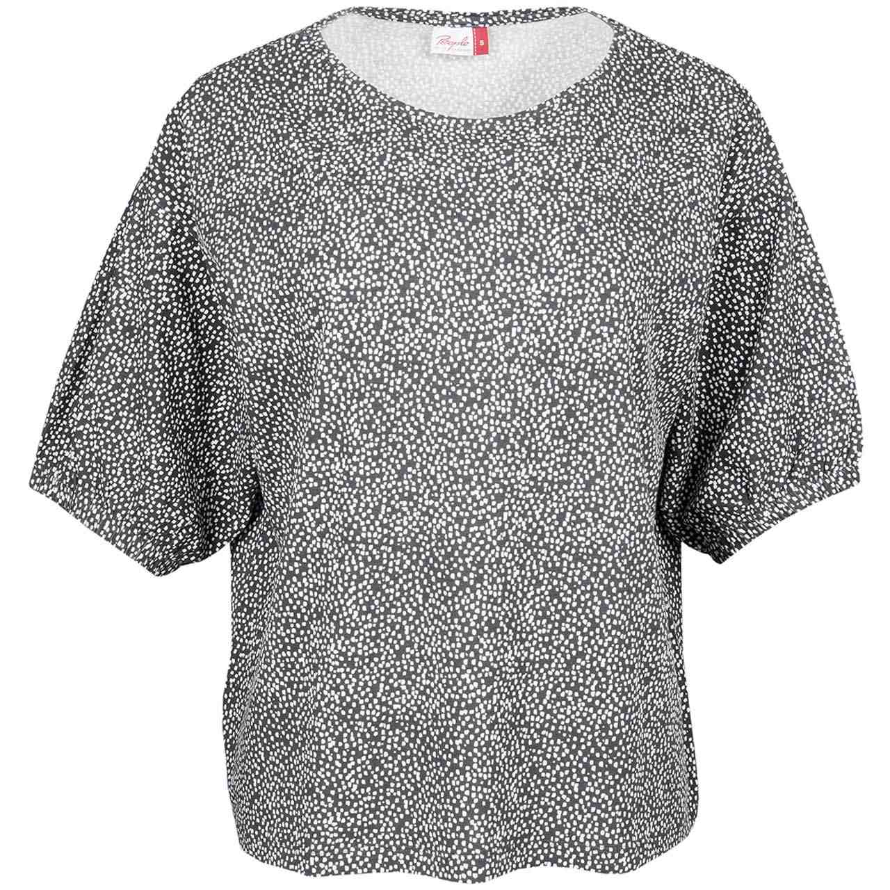 Lockeres Damen T-Shirt Tupfen dunkelgrau