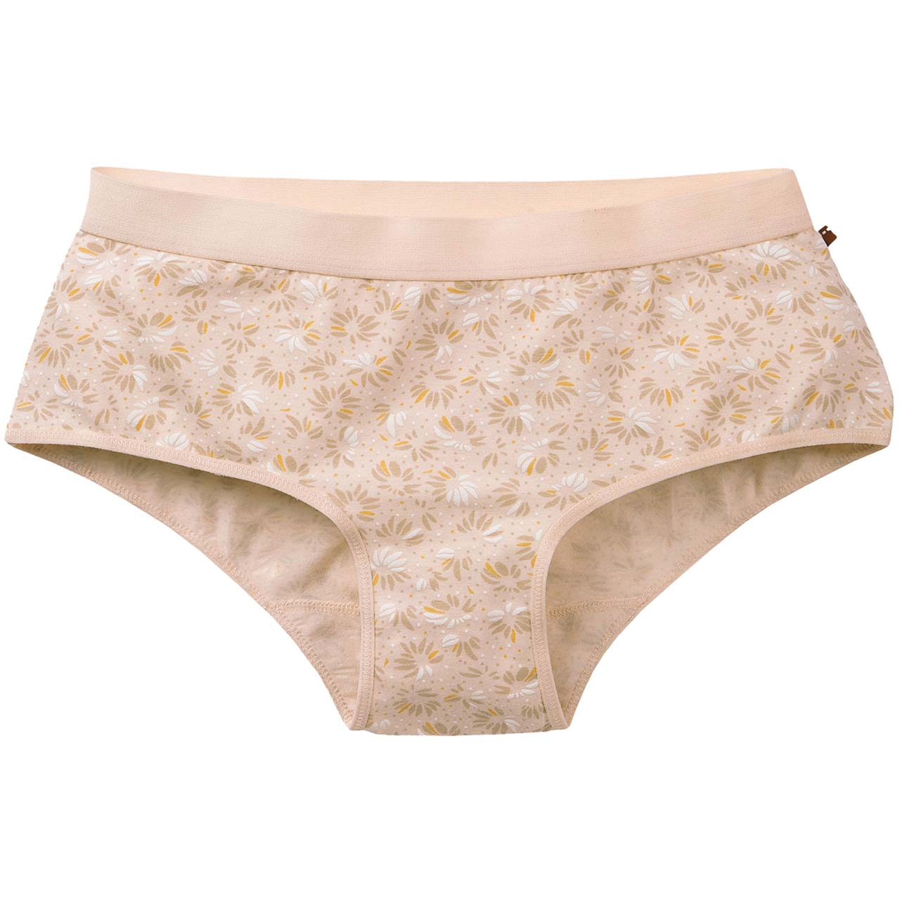 Doppelpack Damenpanty Blüten hellbeige