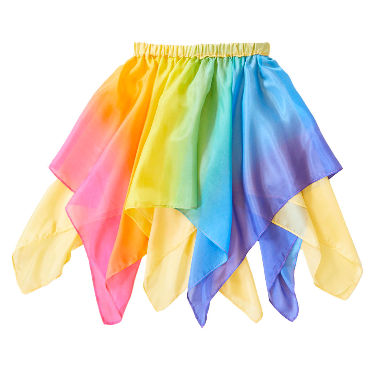 Regenbogen Feenrock aus Seide