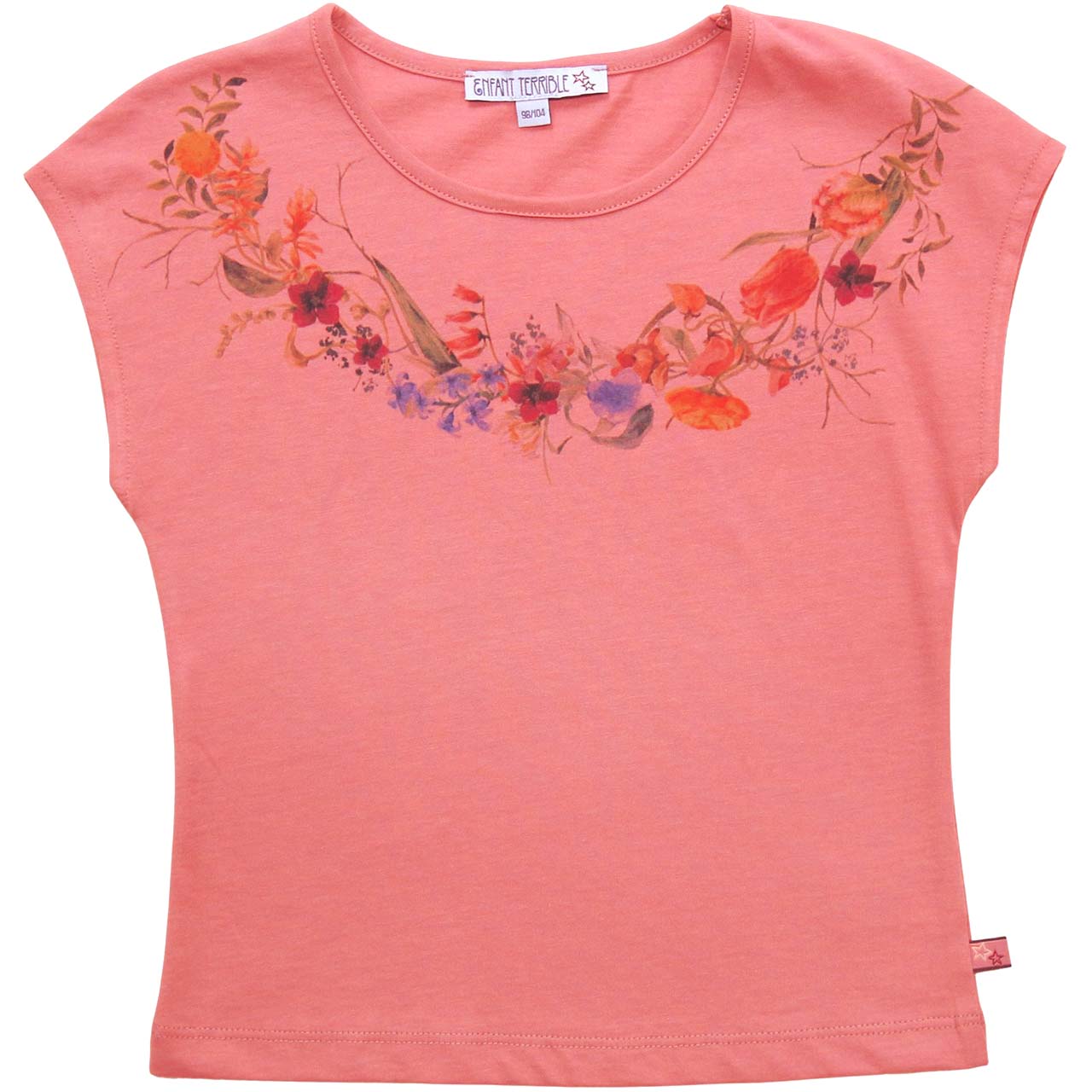 Sommer Shirt Blumen-Druck rosa