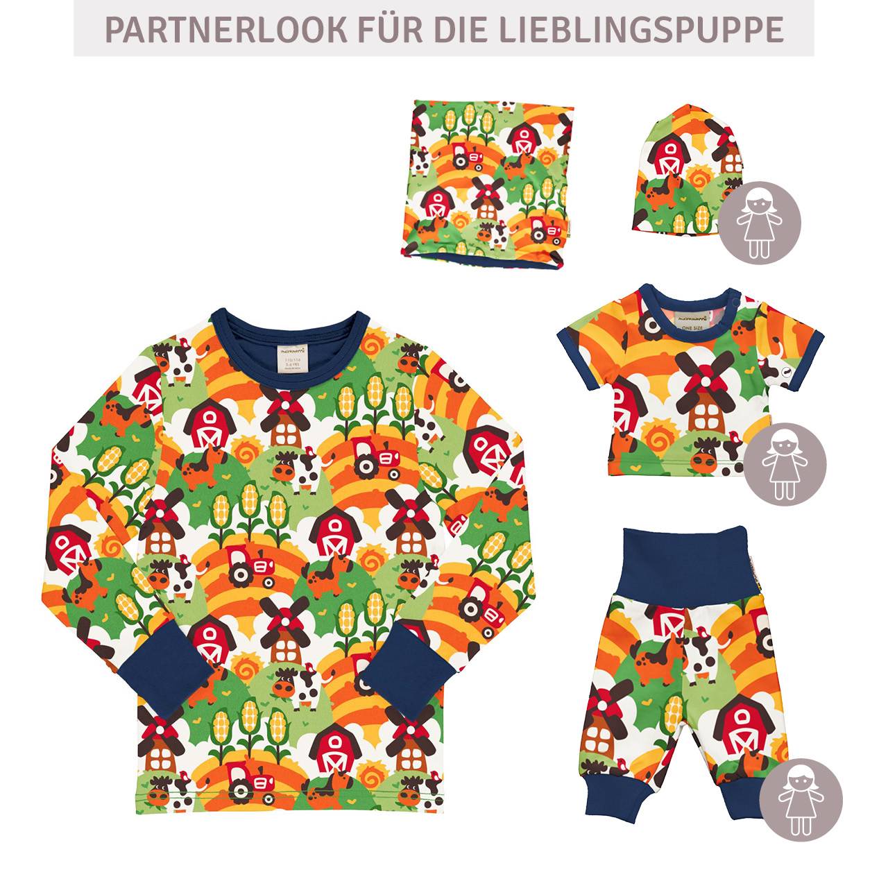 Puppenkleidung Hose Farm grün