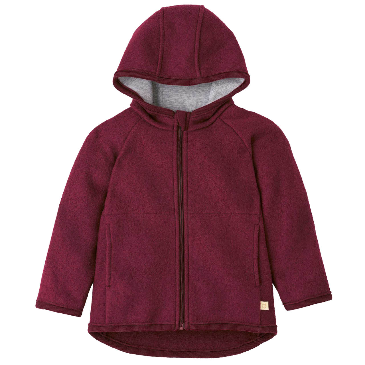 Walkjacke mit Reissverschluss cassis