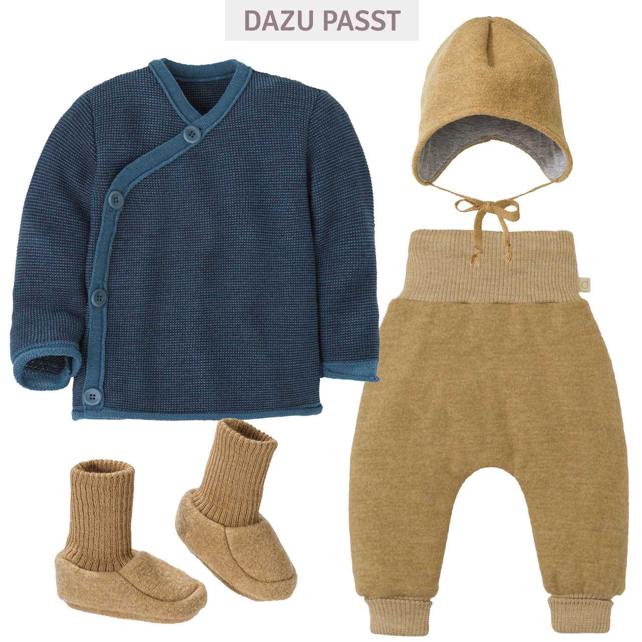 Wickeljacke Baby taubenblau-indigo