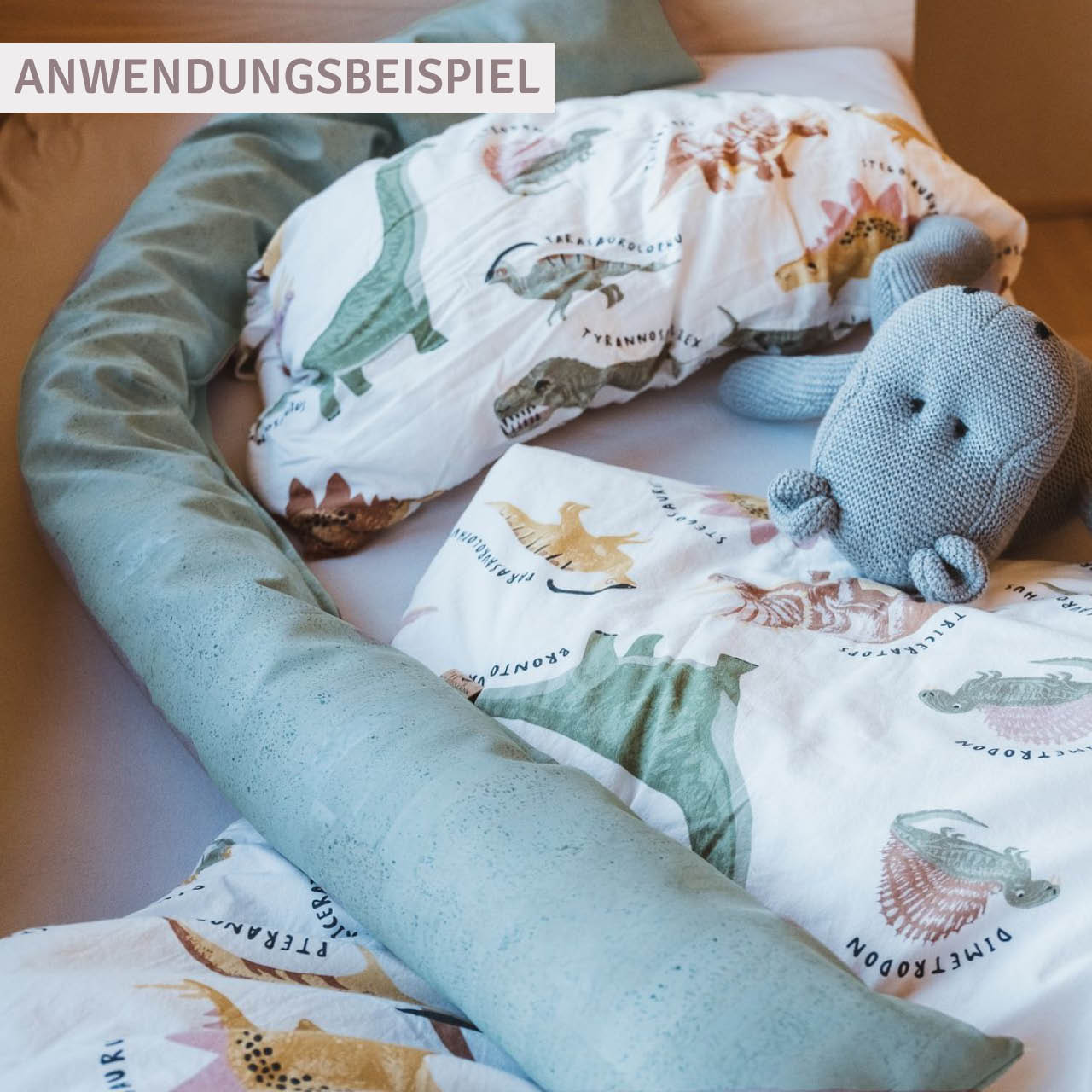 Weiche Bettschlange Mika 175 cm lang