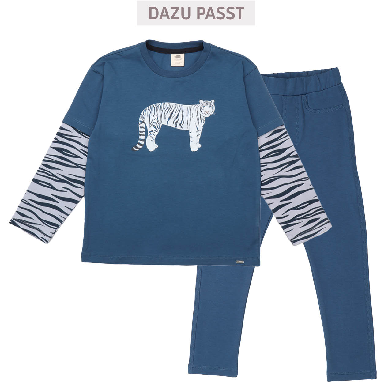 Tiger Langarmshirt blau