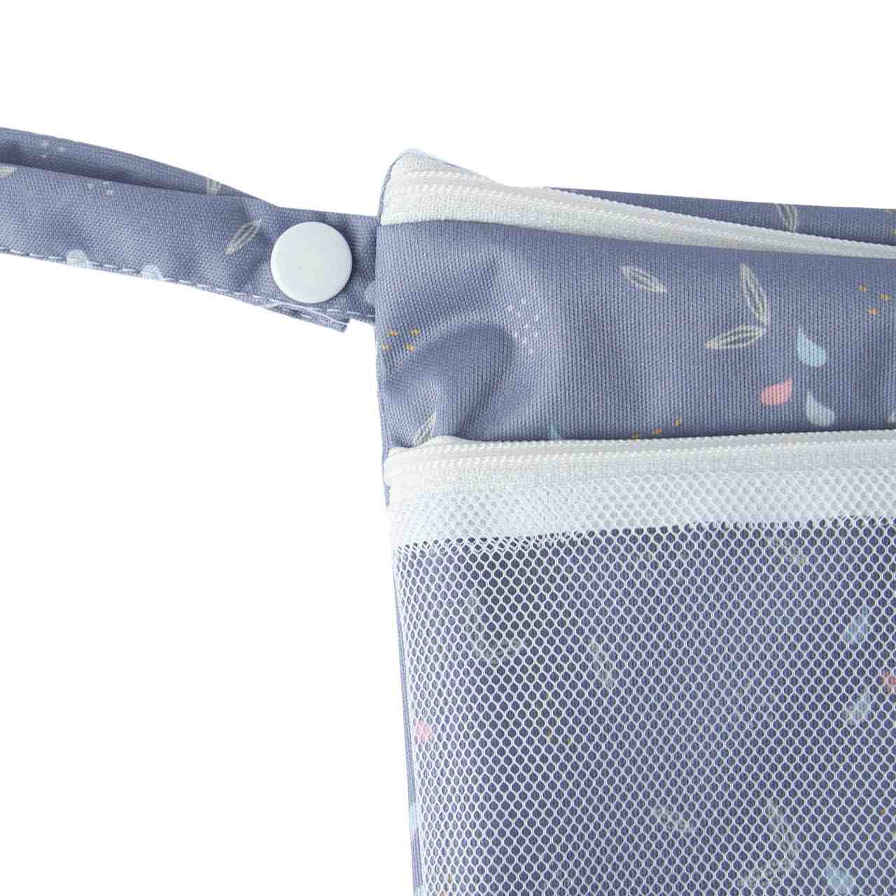 Wetbag mit Trockenfach grau 31x38 cm Motiven