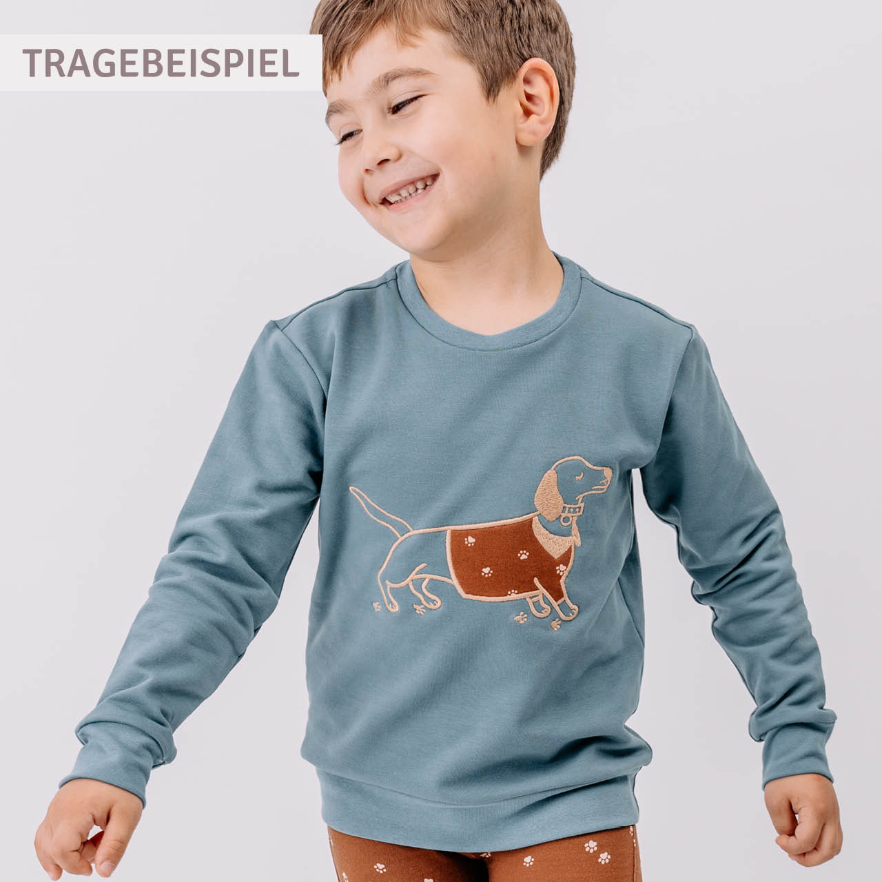 Sweatshirt dunkelblau Tiger-Motiv