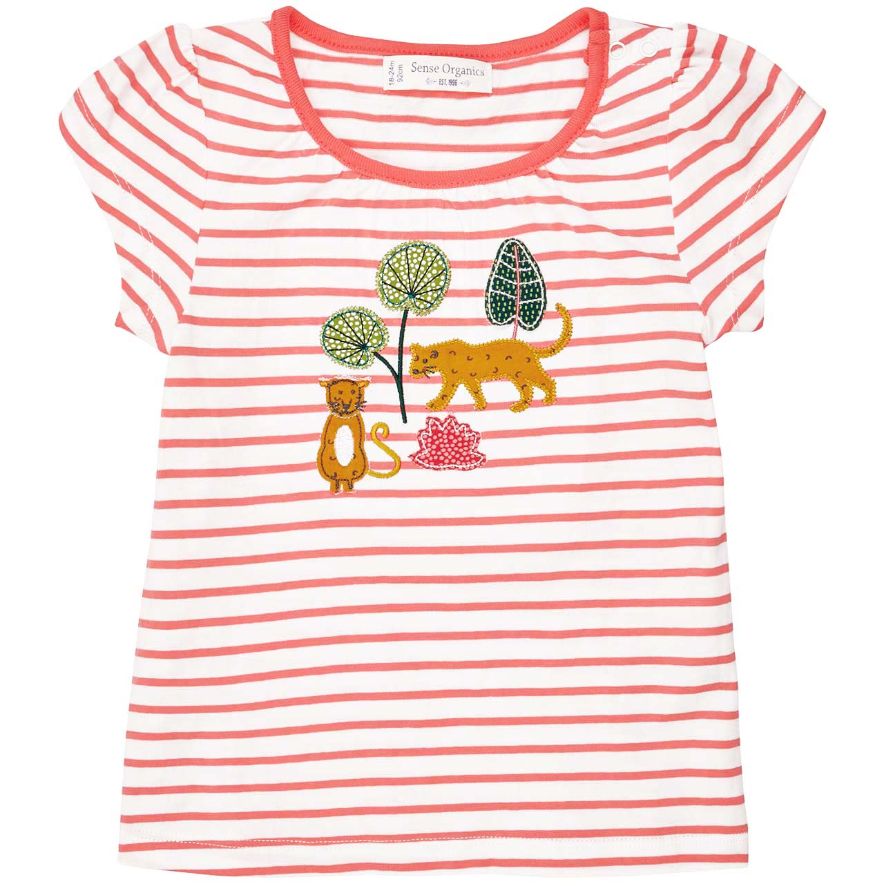 T-Shirt Leopard Aufnäher in rosa