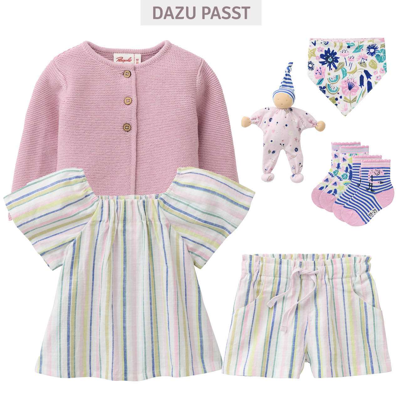 Gewebte kurzarm Bluse gestreift