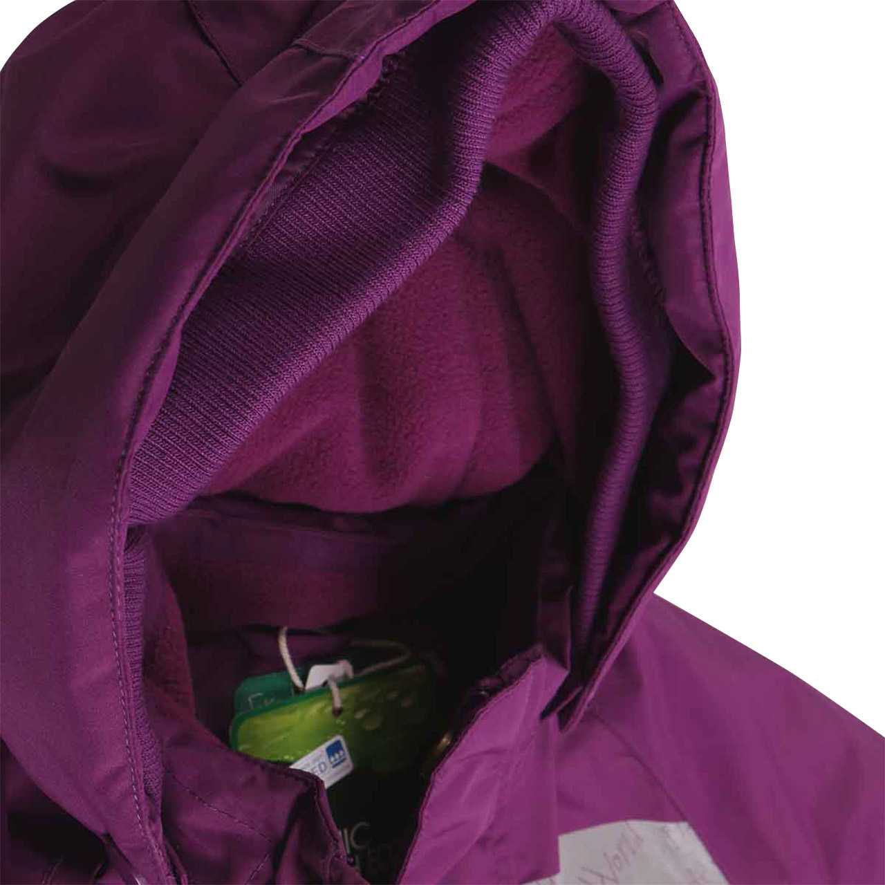 Warme Winterjacke gefüttert violett