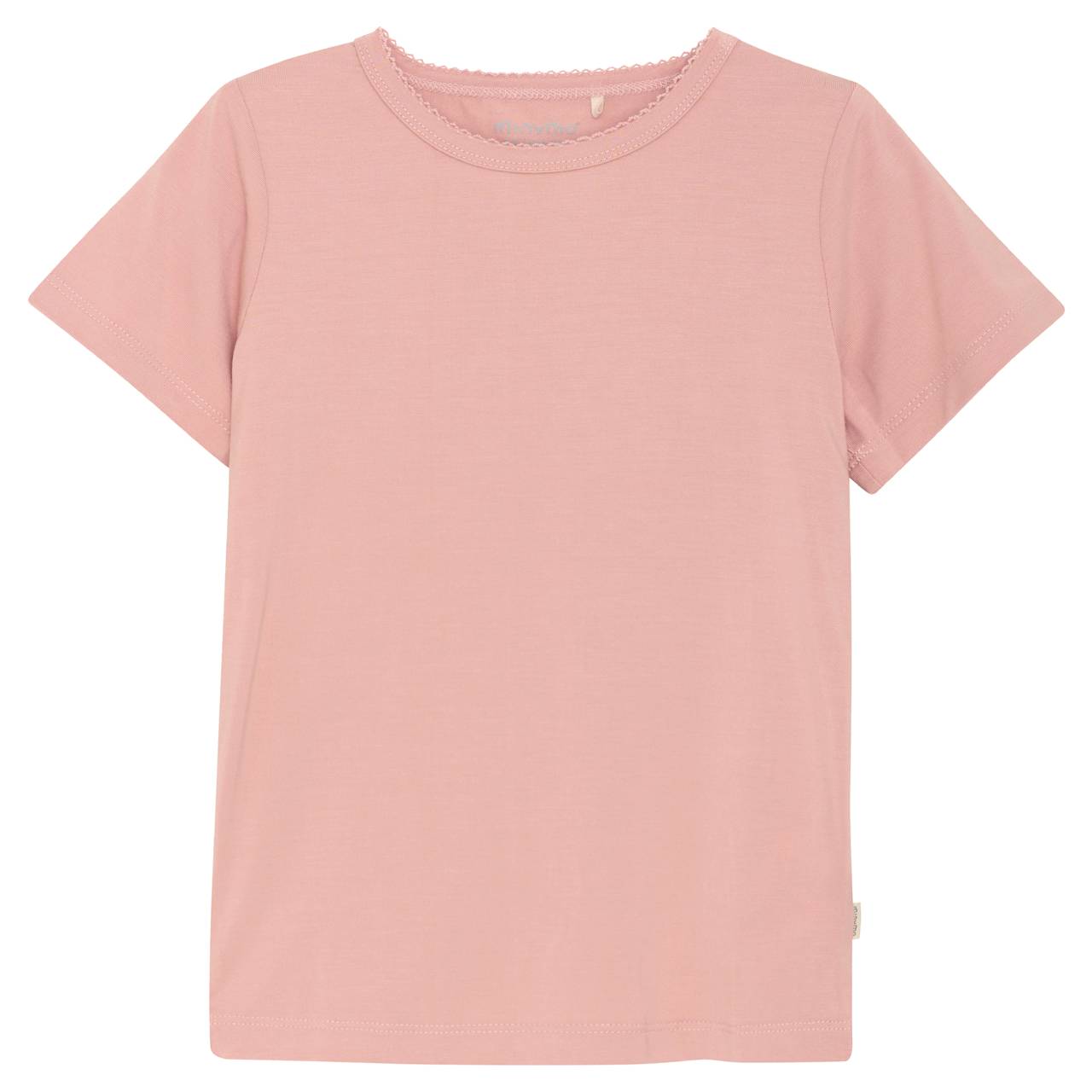 Leichtes Shirt kurzarm uni rosa aus super weicher Bambus-Viskose