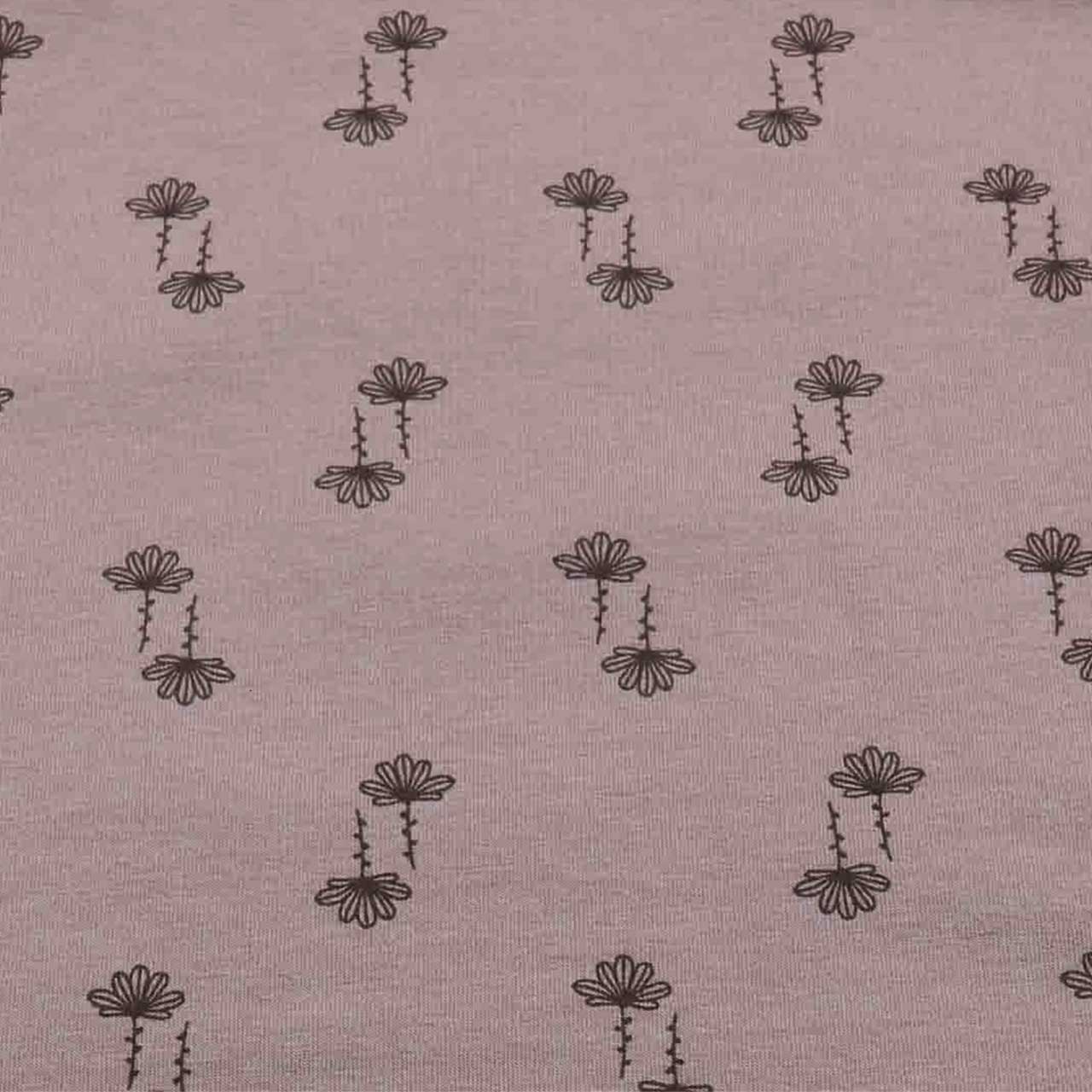 Dickeres Sweat Langarmshirt Blumen mauve