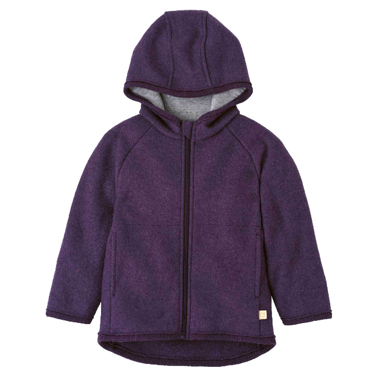 Walkjacke mit Reissverschluss aubergine