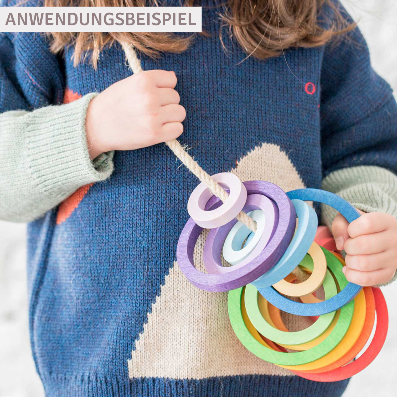 Nest rings – 24 bunte Holz-Ringe ab 3 Jahren