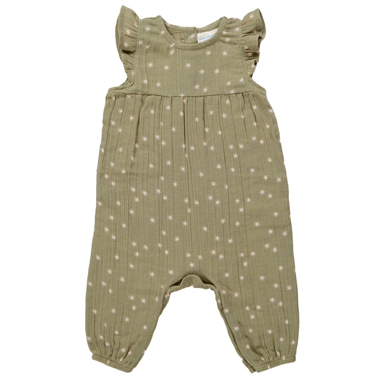 Sommer Strampler Musselin khaki