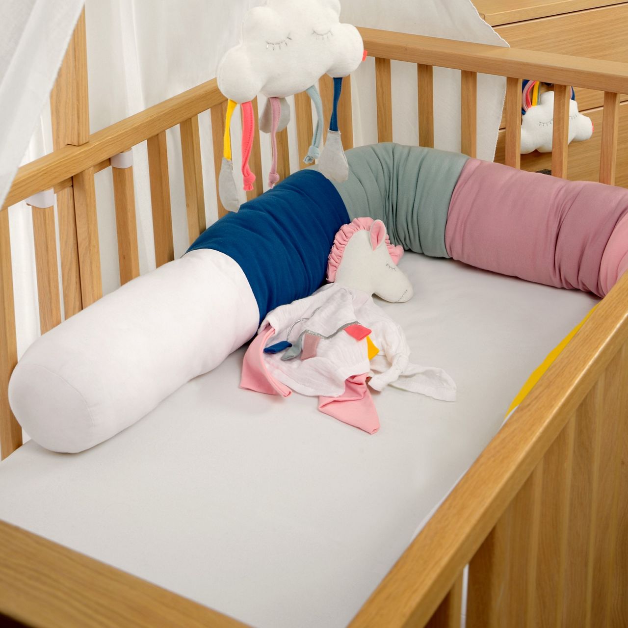 Baby Nestchen Pastelltöne 200cm