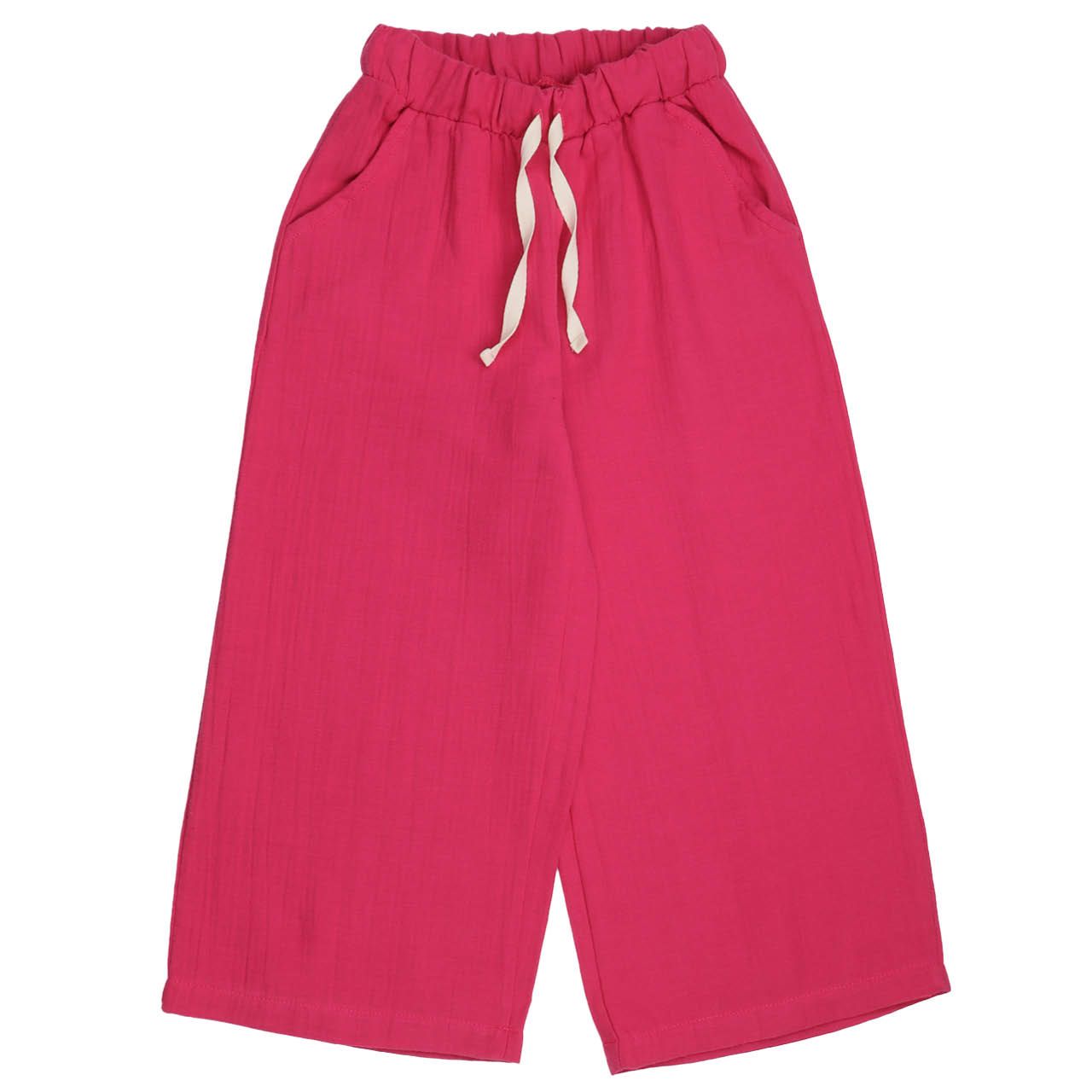 Leichte Musselin Hose pink