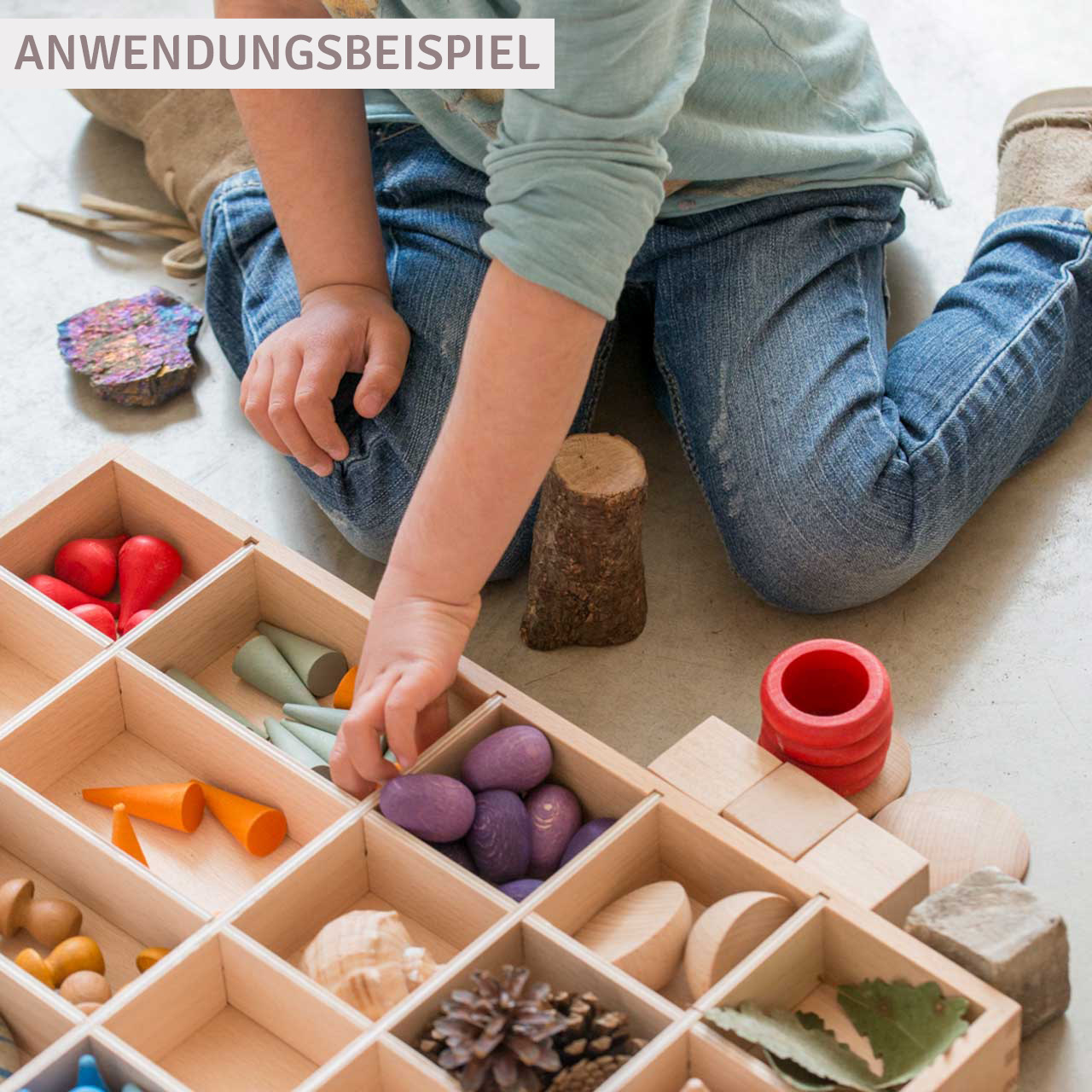 Tinker Tray Sortierbox mit Fächern - ab 3 Jahren