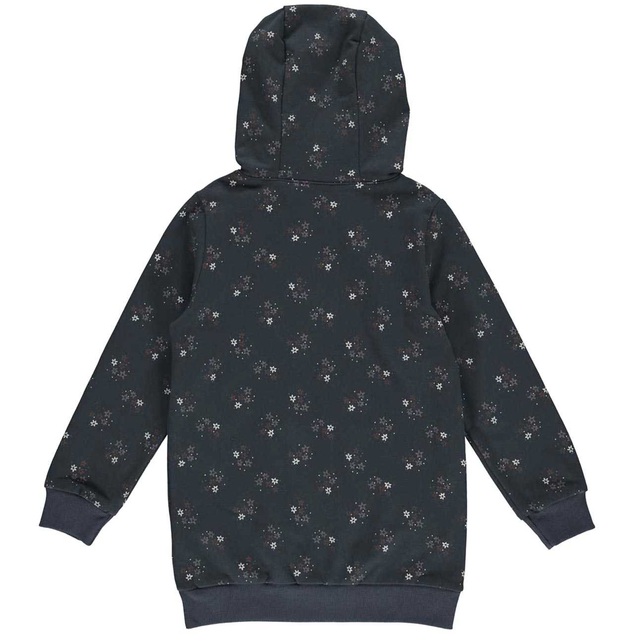 Sportliches Hoodie Sweatkleid Sterne navy