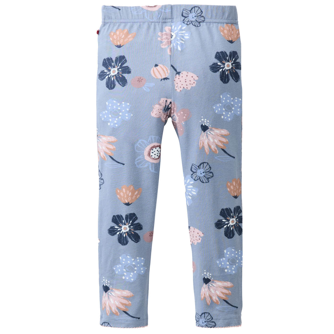 Edle Leggings Herbstblumen rauchblau