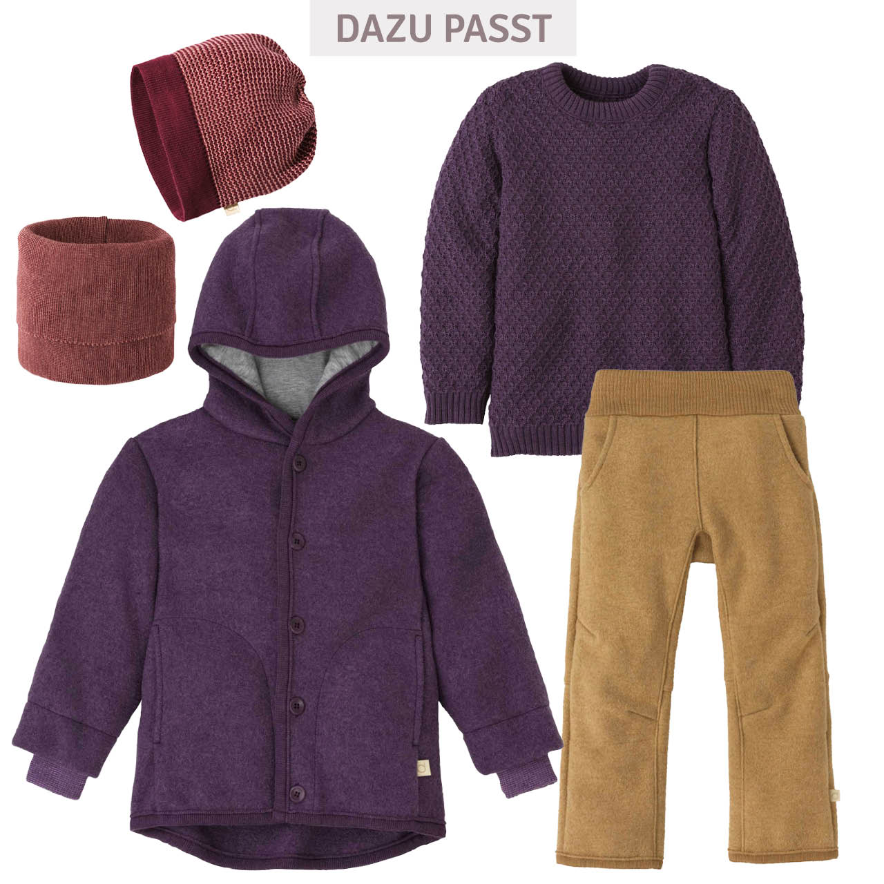 Warme Walkhose Wolle karamell