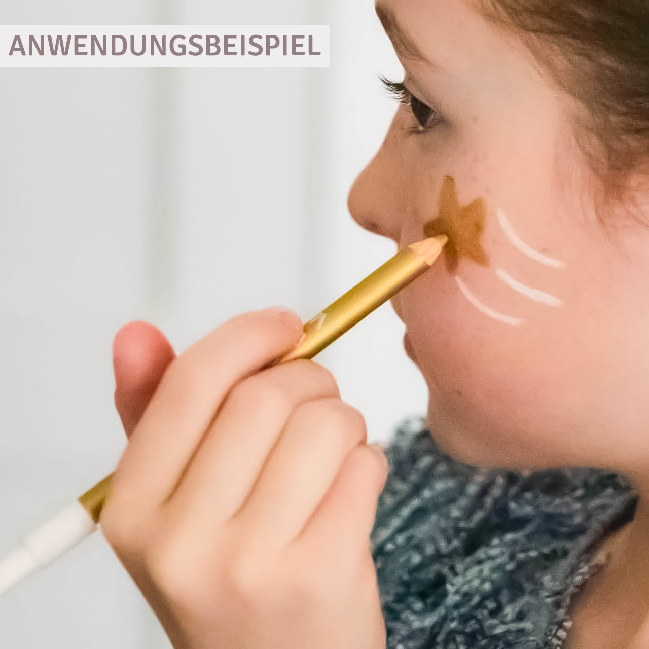 Feine Schminkstifte für Kinder 4er Set in verschiedenen Farben