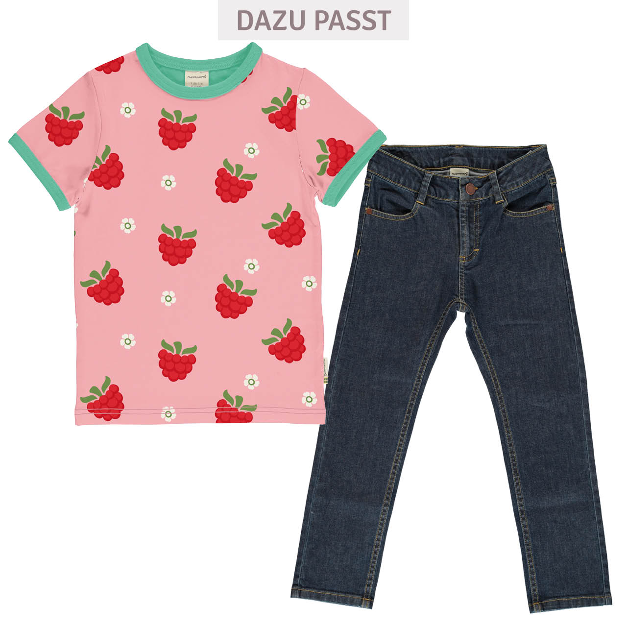 Shirt kurzarm Himbeeren rosa