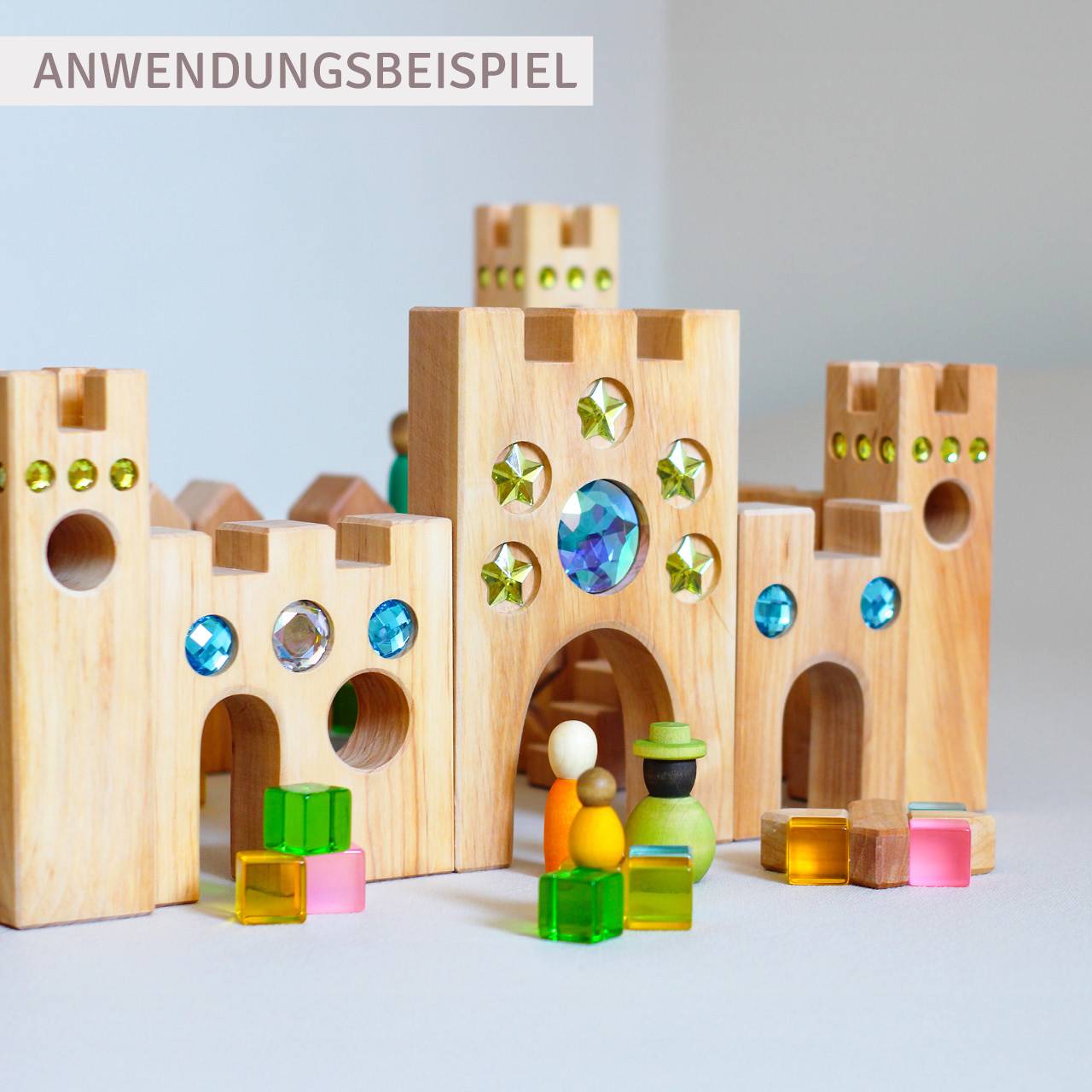 100 Lichtbauwürfel im Holzrahmen 28,5x28,5 cm
