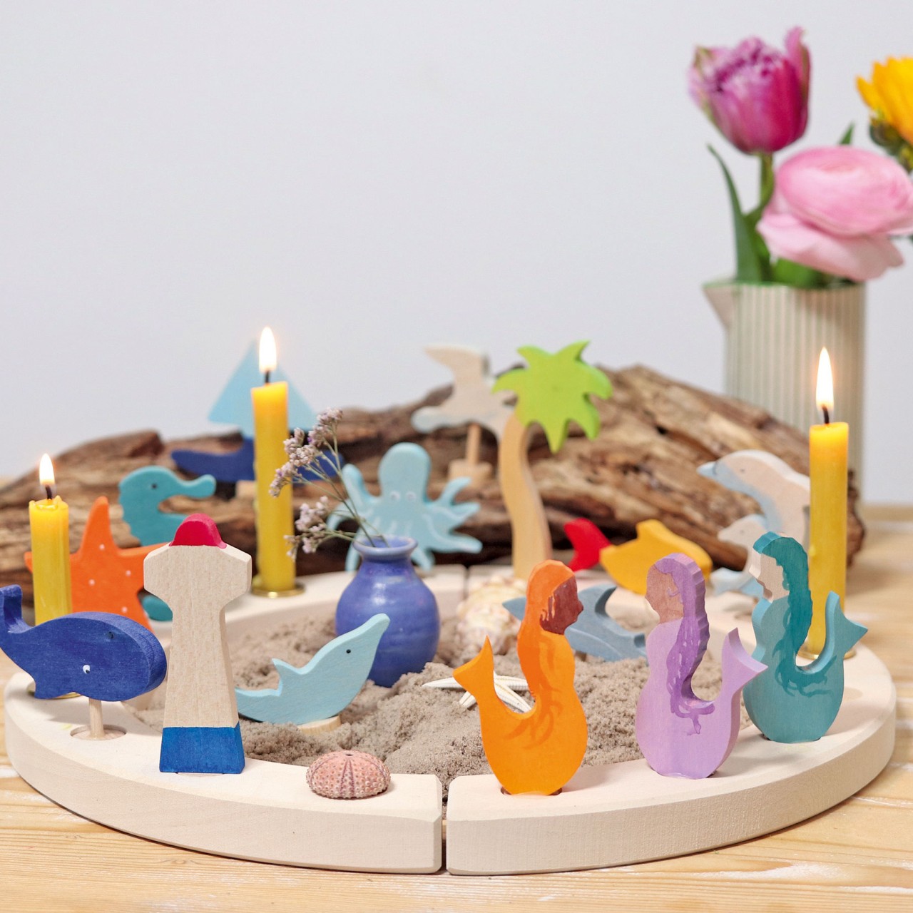 Grimms Stecker hellblauer Delfin