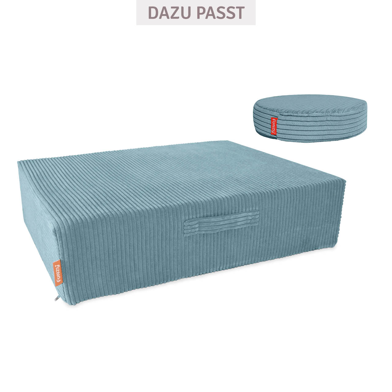 Funzy Hüpfkissen Lagunen Blau (56x85x21 cm)