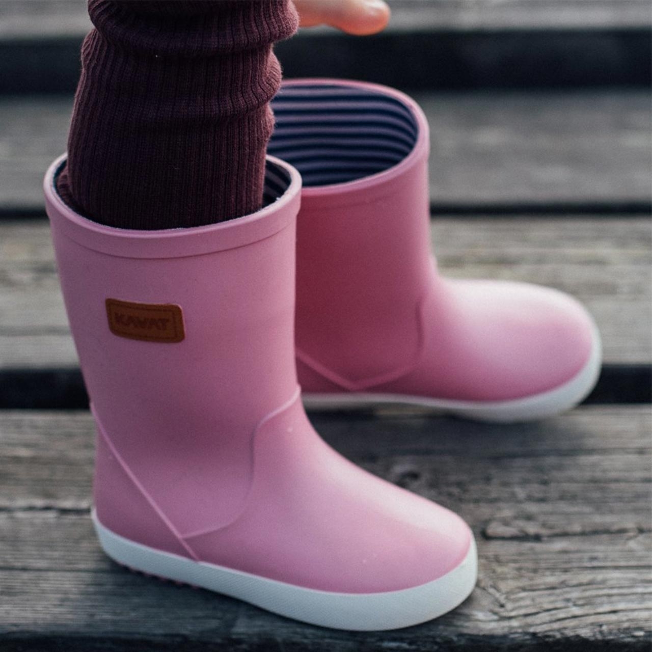 Weiche Regenstiefel mit Profil rosa