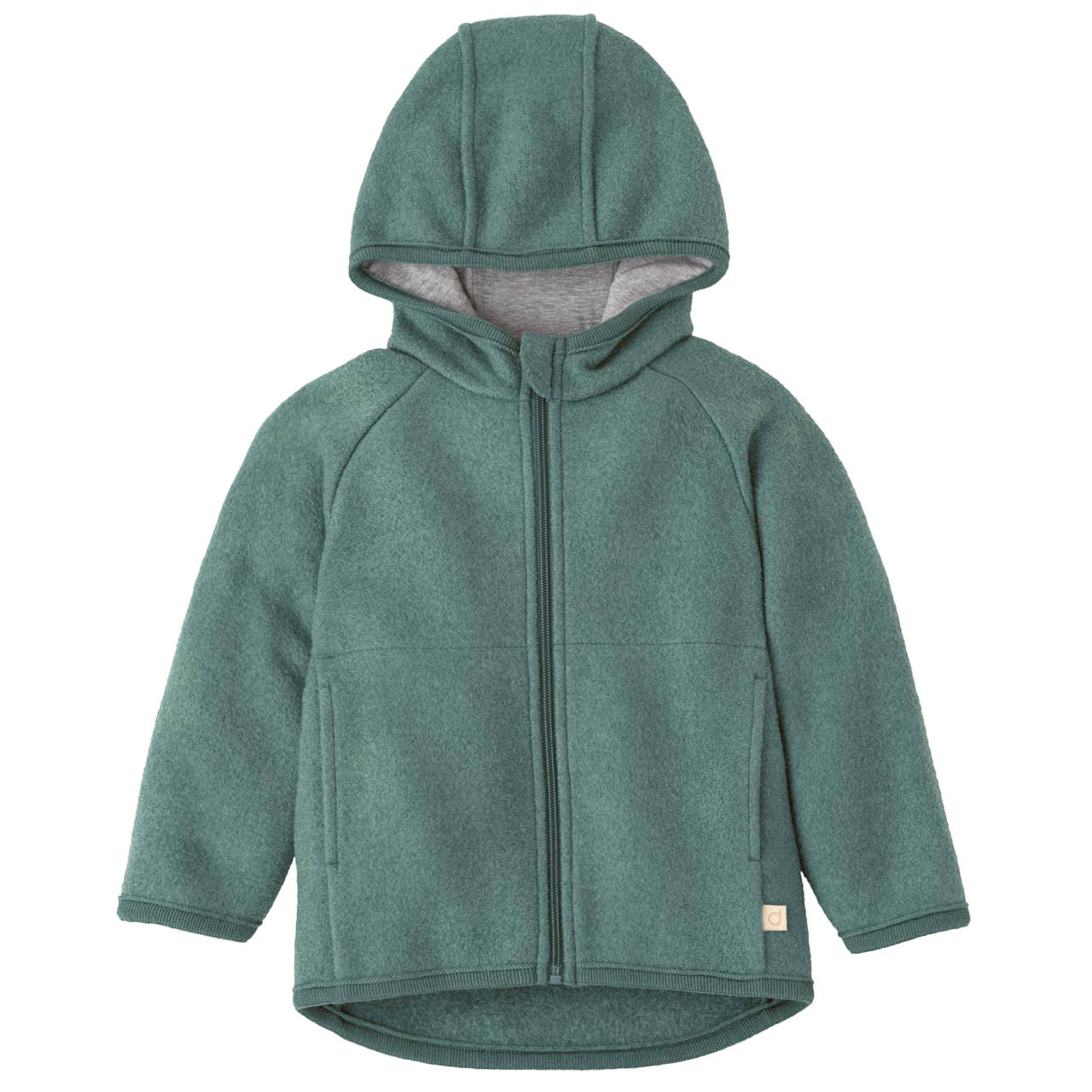 Walkjacke mit Reissverschluss eukalyptus