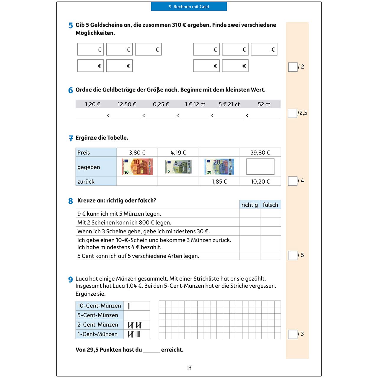 Tests in Mathe – Lernzielkontrollen 3. Klasse