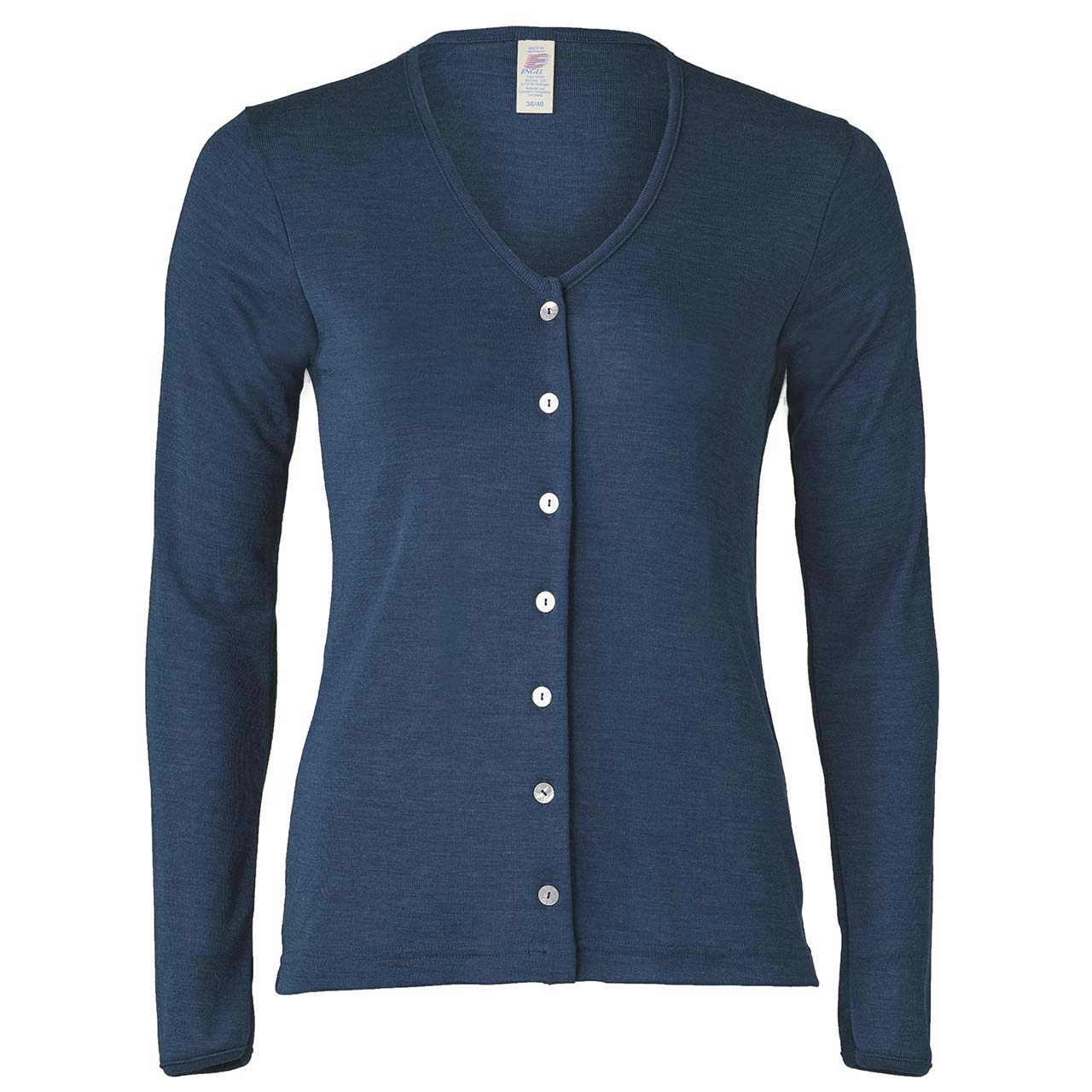 Damen Wolle Seide Cardigan marine